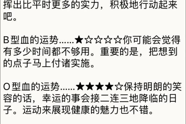 属相星座血型运势排名