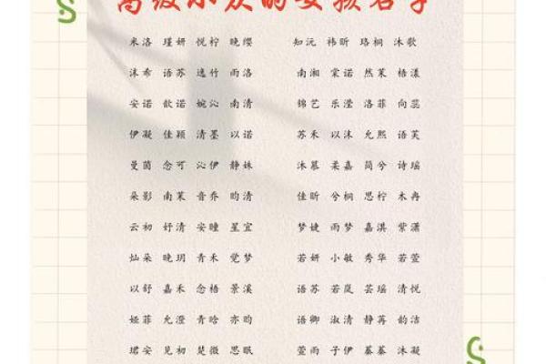 适合女孩的名字大全-姓名学姓名